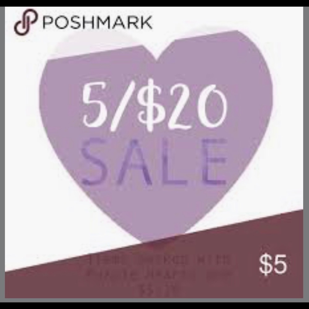 5 items for $20 sale!!!! *items $5 or less only